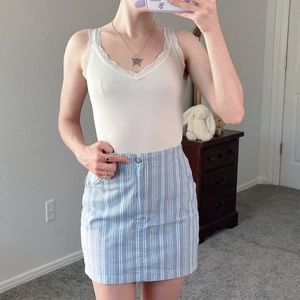 Hollister Striped High Rise Skirt